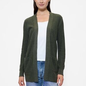 NWT Gap Olive Open-Front Ribbed Cardigan Sweater